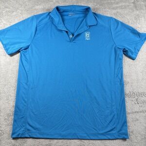 Nike Tiger Woods Collection Polo Blue Golf Dri-fit TPC Sawgrass Men's Size XL